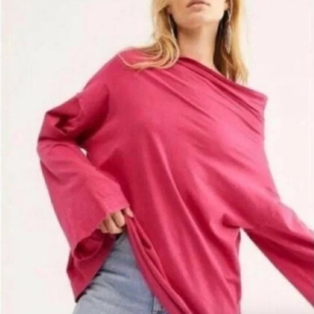 Free People We the Free Supernova Long Sleeve Funnel Tee